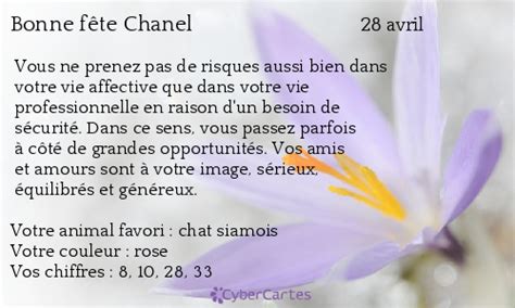 bonne fête Chanel 